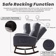 preview thumbnail 142 of 171, HOMYKA 28" Wide Rocking Chair for Nursery with Solid Wood Leg