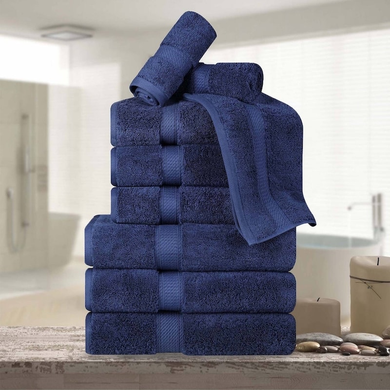 Superior Egyptian Cotton Pile Heavyweight 9-Piece Towel Set