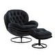 preview thumbnail 50 of 68, Living room chair with ottoman Black