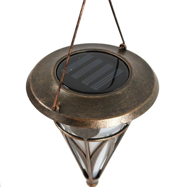 Shop Sunnydaze Decorative Cone Hanging Solar Light And Shepherd