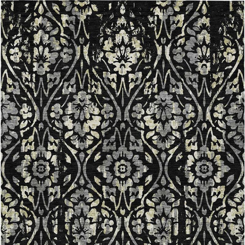HomeRoots Floral Transitional Rectangle Outdoor Rug