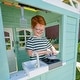 preview thumbnail 18 of 31, Teamson Kids Issac Wooden Playhouse with Colorful Overhang, Flower Box and Bench