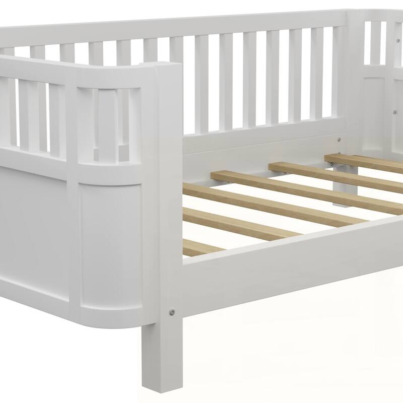 Wood Low Profile Bed with Rails