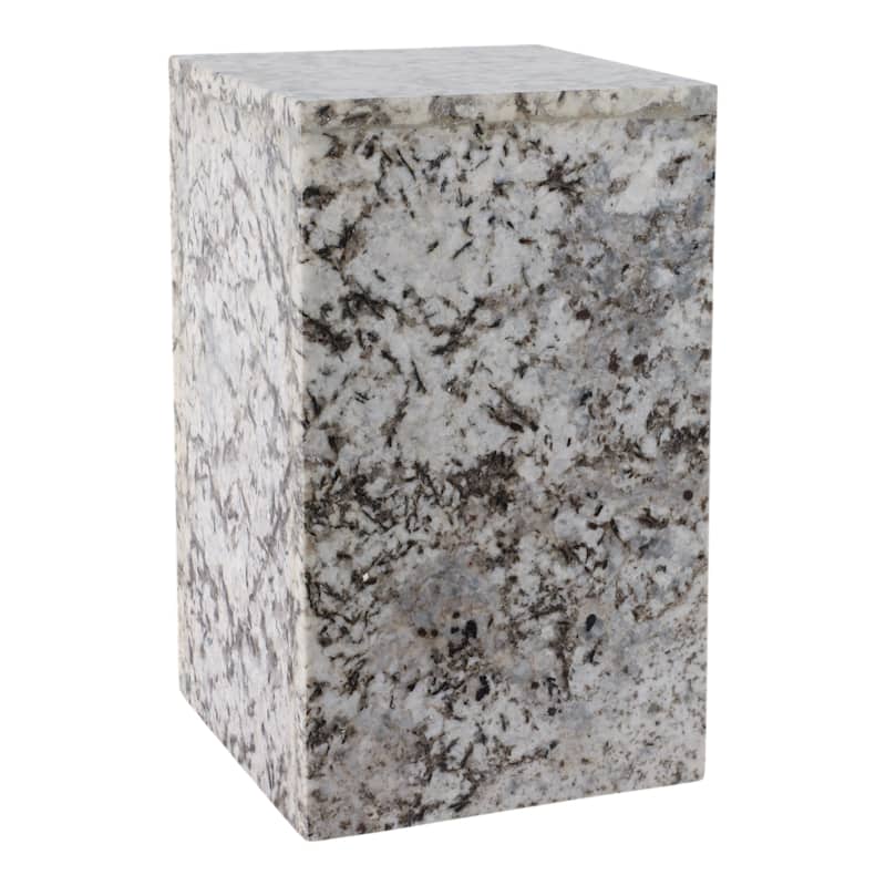 Marble Accent Table Sleek Geometric Lines and Minimalist Aesthetic - 12" x 12" x 20"