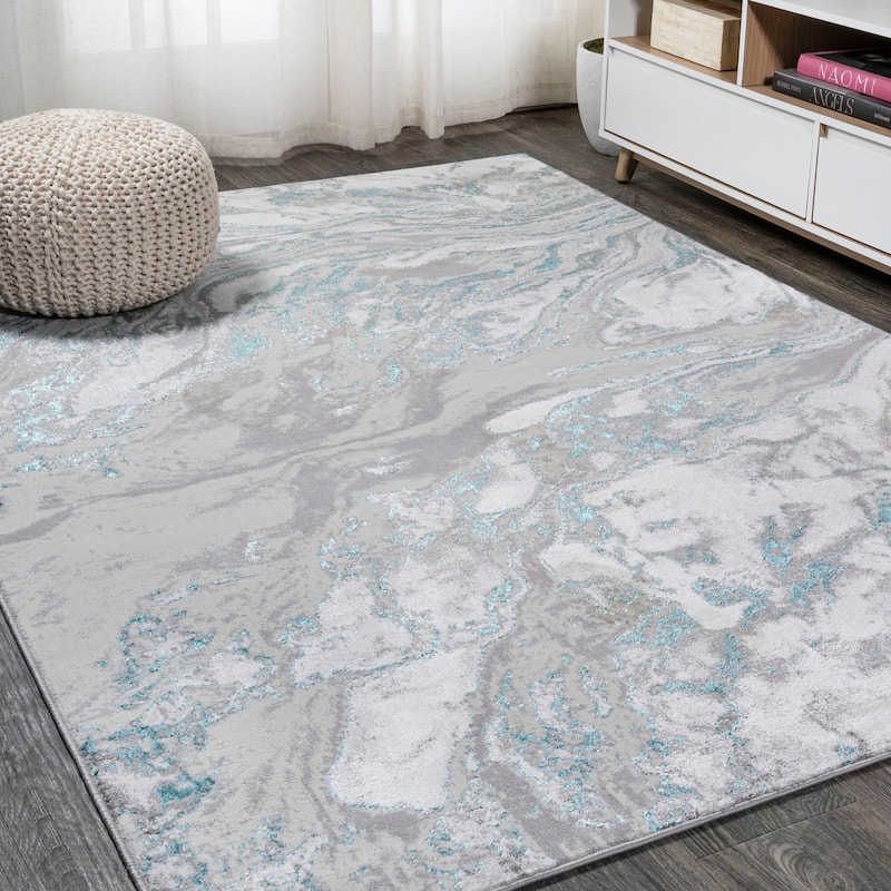 JONATHAN Y Batten Marbled Abstract Area Rug