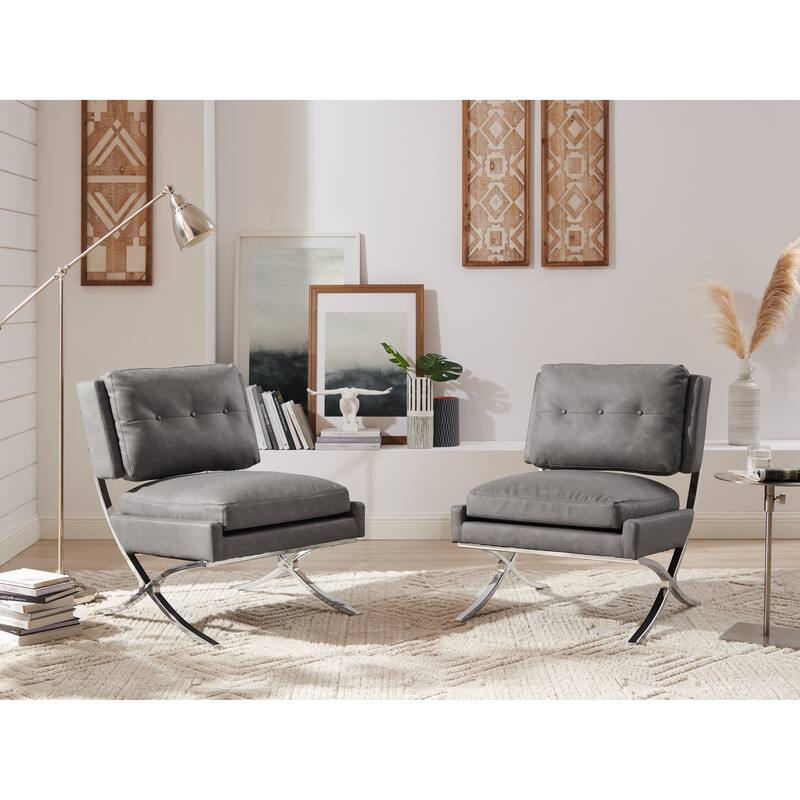 Art Leon Mid-century Modern Armless Accent Chair