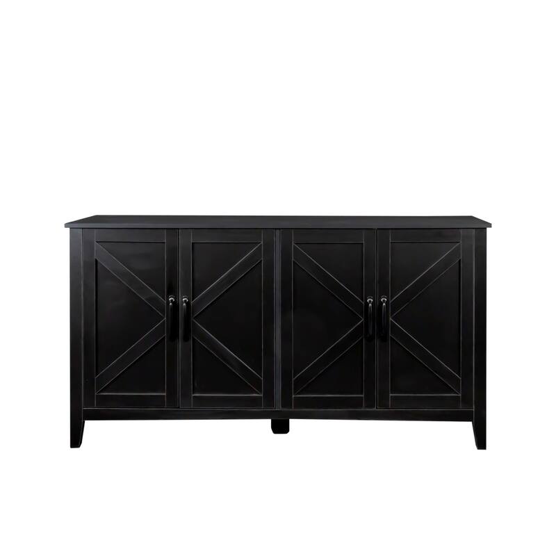 Black Sideboard Storage Cabinet Console Cabinet Media Cabinet - Black