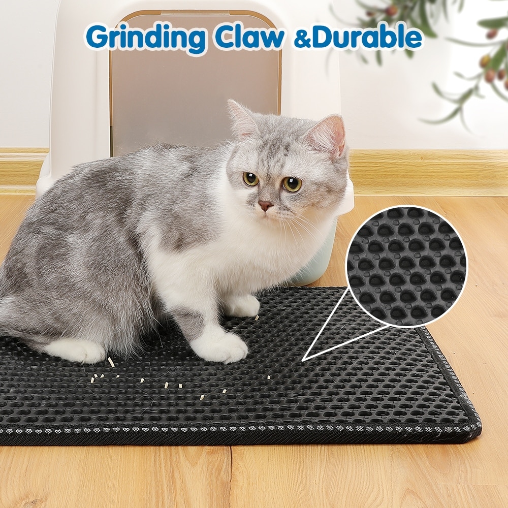 Cat Litter Mat Kitty Litter Trapping Mat Double Layer Mats 21 x 14 x0.5