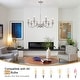 preview thumbnail 32 of 45, 8-Light Rustic Candlestick Island Chandelier Linear Chandelier Lighting for Kitchen Island