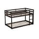 preview thumbnail 20 of 18, Elegant Twin over Twin Wooden Bunk Kids Bed with Ladder and Safety Guardrail,Storage Space