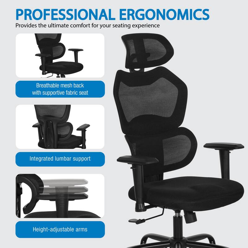 Ventilated Seating Office Chair Adjustable Headrest