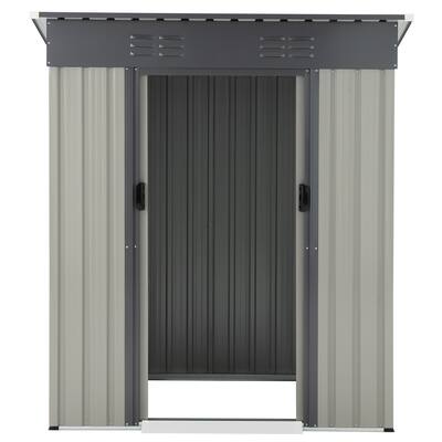 AECOJOY Outdoor Storage Shed with Sliding Door