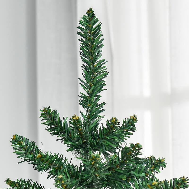 HOMCOM Unlit Slim Fir Tree - Realistic Branches, Green