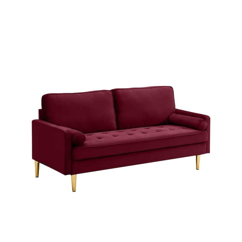 65 Inch Velvet Sofa Plush Comfortable Living Room Couch Modern Fabric