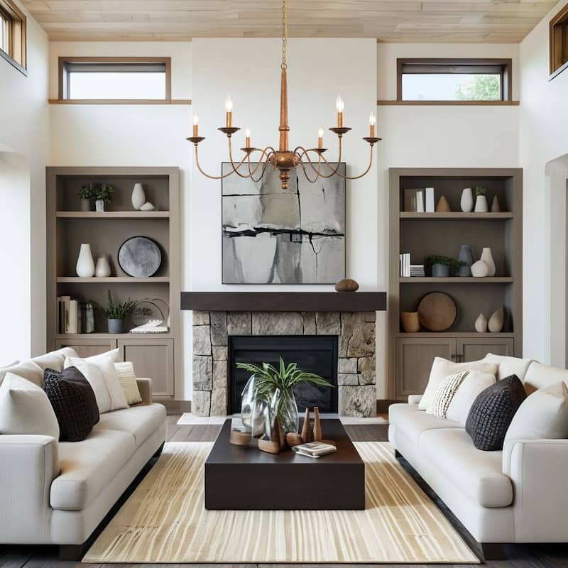 6-Light French Manor Chandelier – Distressed Gold Brass - Antique Brass