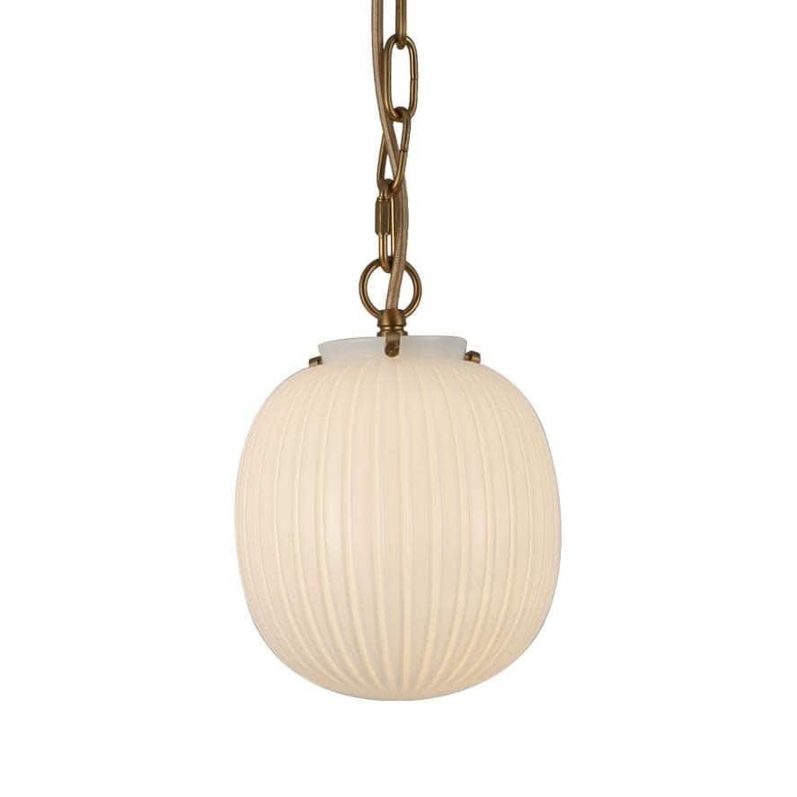 Alora Lighting PD579107 Cherise 7" Wide Mini Pendant with Ribbed Opal