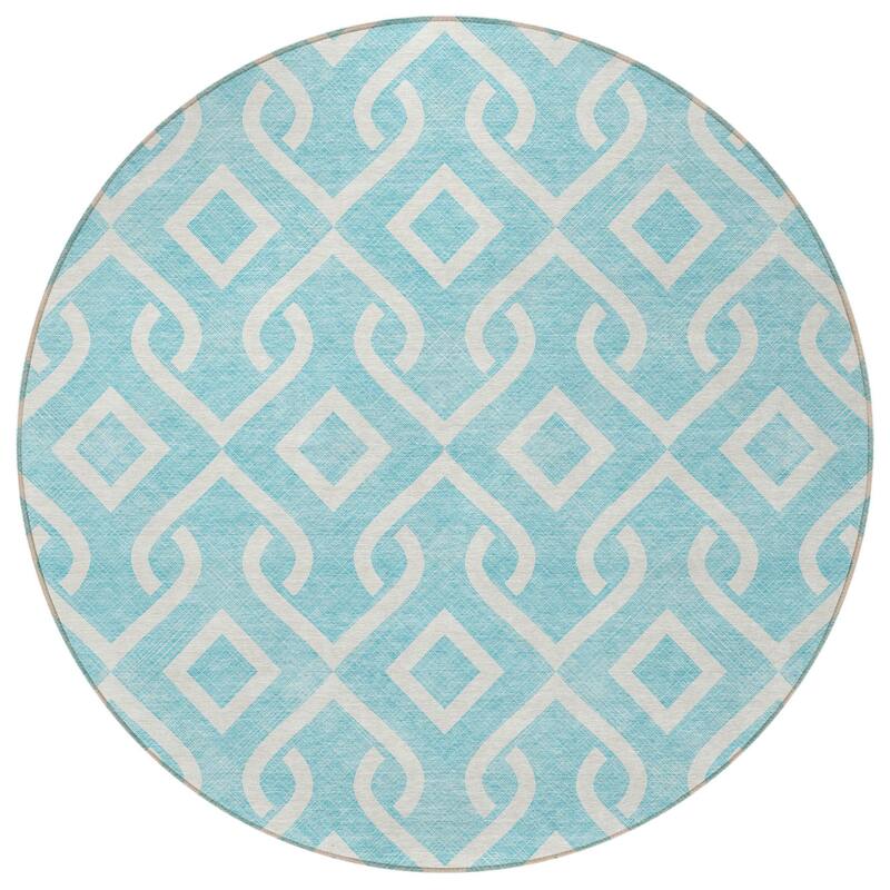 HomeRoots Geometric Transitional Rectangle Outdoor Rug