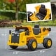 preview thumbnail 4 of 7, Qaba Caterpillar Licensed 12V Electric Ride on Excavator w/ Remote, Yellow