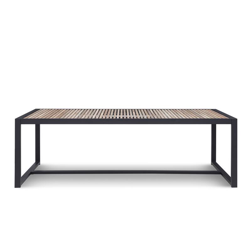 Cadora Teak 6 - Person Rectangular Outdoor Dining Set with Custom Cover - N/A