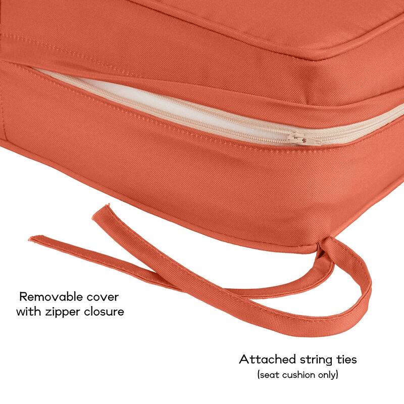 Outdoor 2-Piece Reversible Deep Seat Cushion Set (Cushions Only)