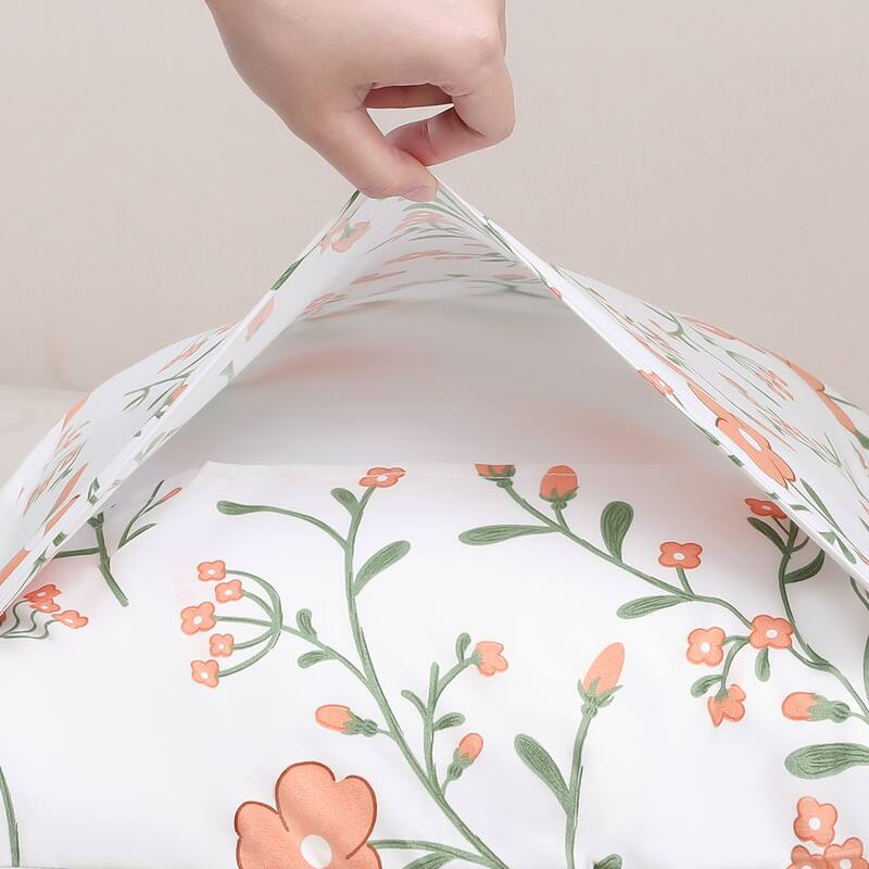 2Pcs Pillowcase w Envelope Closure Floral Pillow Cases for Hair & Skin