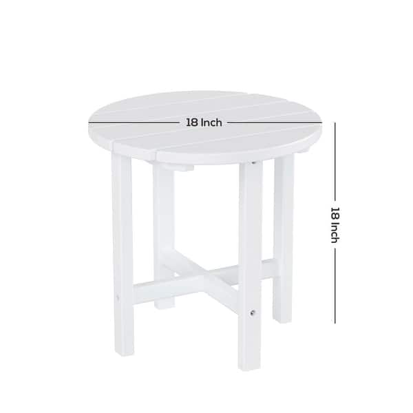 Laguna 18-inch Poly Eco-Friendly All Weather Round Side Table