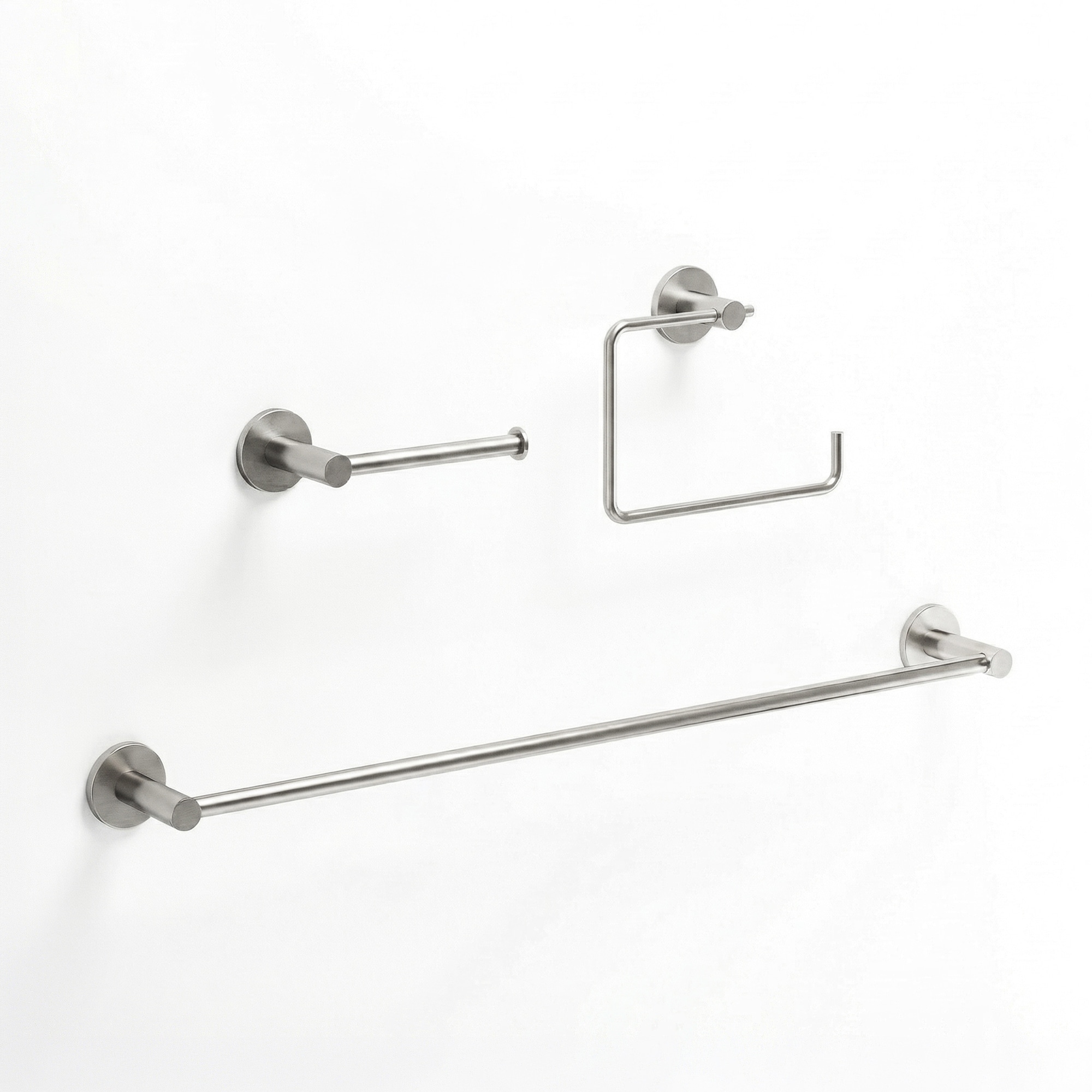 VIGO Cass 3-Piece Bathroom Hardware Accessory Set with 24 in. Towel Bar, Toilet Paper Holder, Hand Towel Holder
