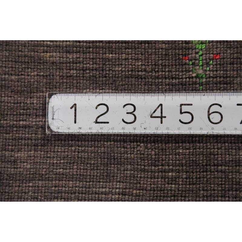 Striped Tribal Gabbeh Oriental Area Rug Handmade Wool Carpet - 4'10" x 7'10"