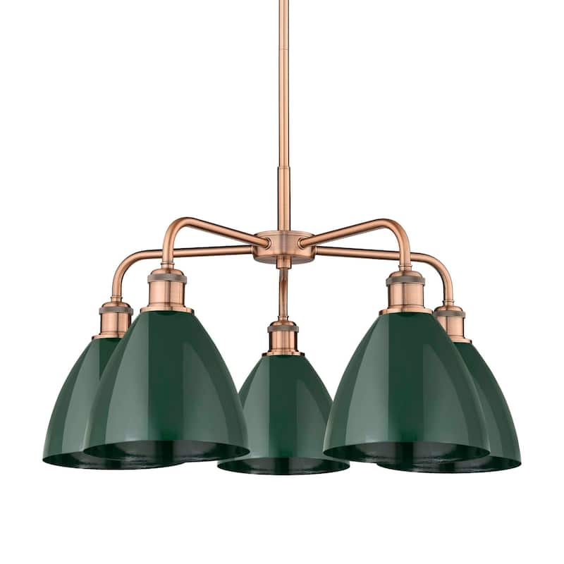 Innovations Lighting 516-5CR-16-26 Ballston Dome Chandelier Ballston - Antique Copper / Green