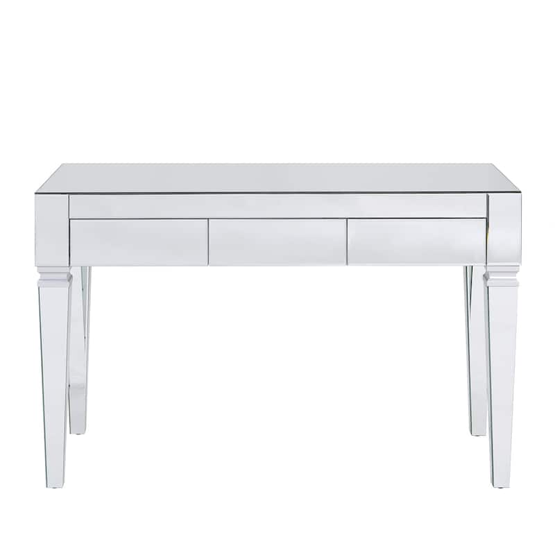 Dakota Silver Mirrored Desk