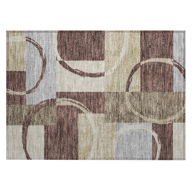 Machine Washable Indoor/ Outdoor Contemporary Chantille Rug