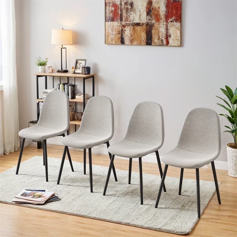 Dining Chairs Set of 4 Modern Kitchen Dining Chairs,Linen Padded Seats