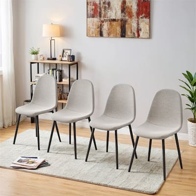 Dining Chairs Set of 4 Modern Kitchen Dining Chairs,Linen Padded Seats