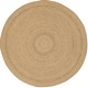 preview thumbnail 25 of 29, Nourison Natural Seagrass Indoor/Outdoor Solid Area Rug 6' x Round - Natural