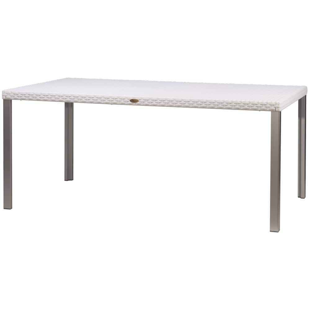 Oslo Resin All-Weather Family Dining Table with Aluminum Legs