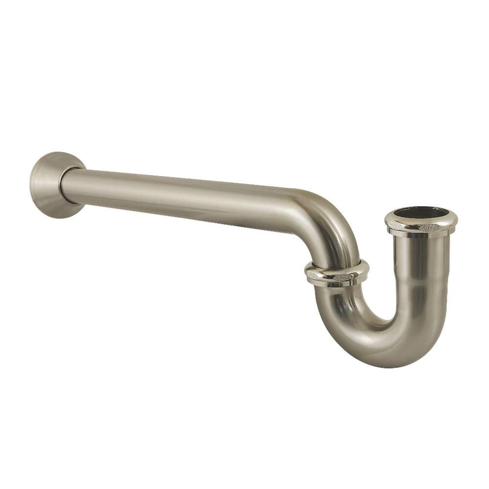 Kingston Brass Vintage 1-1/4 (or 1-1/2) x 1-1/2 Inch Decor P-Trap with Bell Flange, 19 Inch Length, 18 Gauge