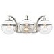 preview thumbnail 13 of 57, Carbon Loft Barton Clear Glass and Steel 3-light Bath Vanity