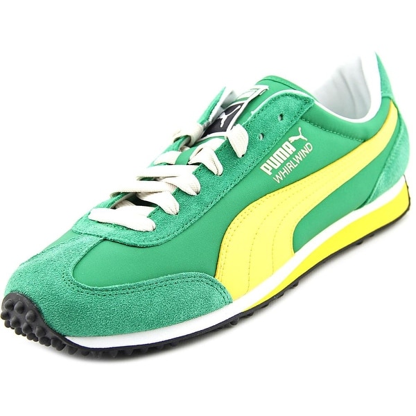 Men Round Toe Suede Green Sneakers 