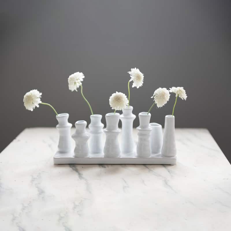 Stoneware Multi Vase with 8 Sections