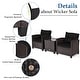 preview thumbnail 24 of 81, Costway 3PCS Patio Rattan Furniture Set Cushioned Conversation Set - See Details