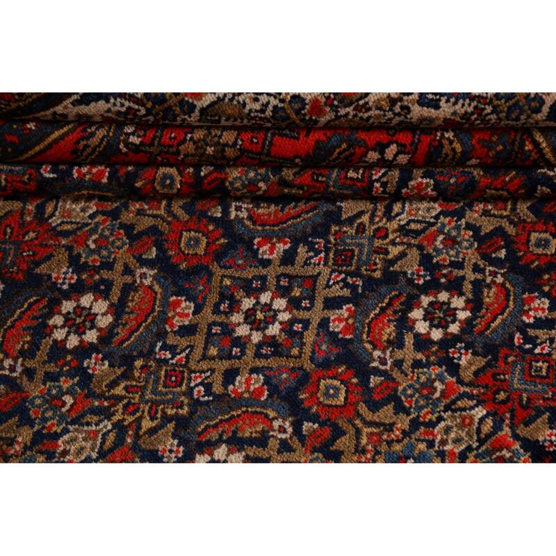 Pre-1900 Antique Malayer Persian Wool Runner Rug Hand-knotted Carpet - 6'10" x 16'9"