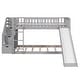 preview thumbnail 22 of 32, Roomfitters Stairway Twin Over Twin Bunk Bed with Two Drawers and Slide, Space-Saving Wooden Frame for Bedroom