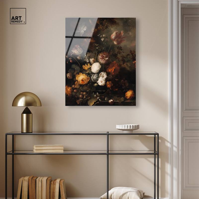 Shadowed Petal Secrets II Acrylic by Art Remedy, Ready to Hang