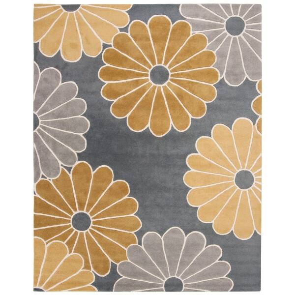 Safavieh Handmade Daisies Grey New Zealand Wool Rug On Sale Overstock 7617233