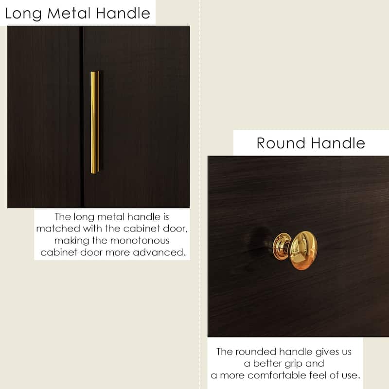 63"W Family Wardrobe/Armoire/Closet by Timechee with Mirror Doors