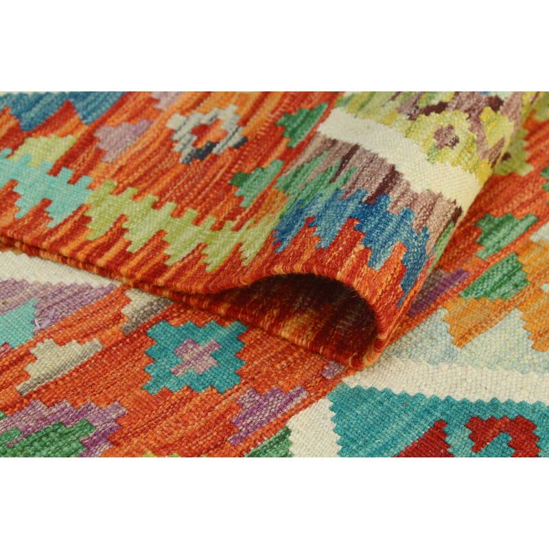 Flatweave Truman Red/Ivory Rug - 8'4" x 11'9"