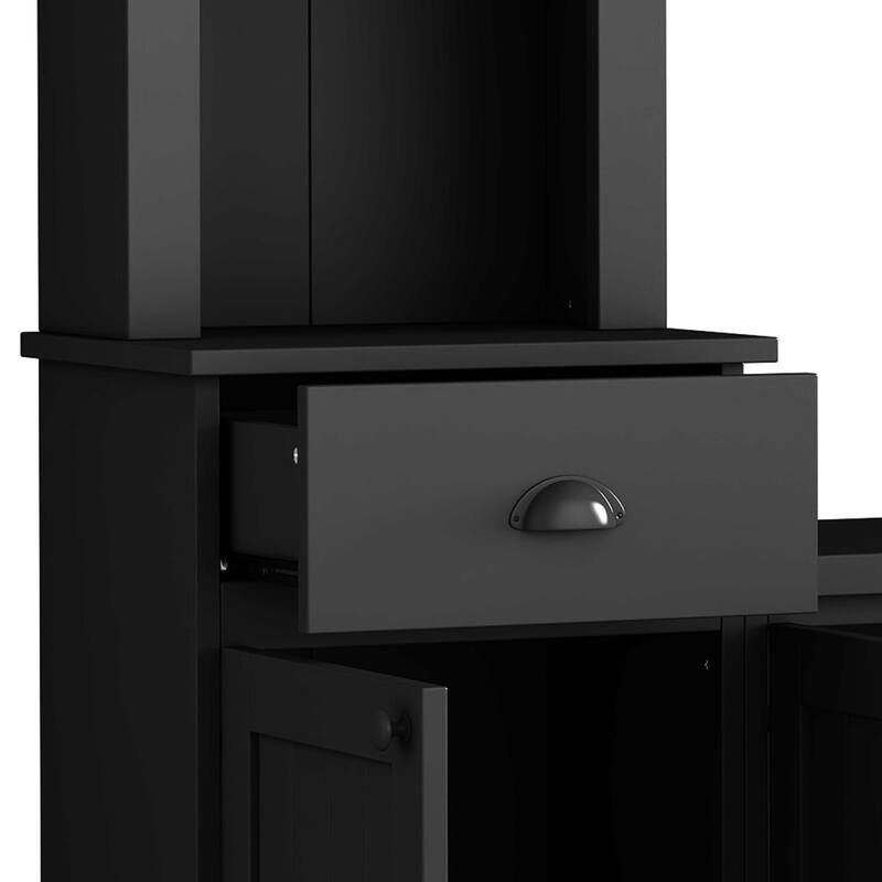 Minimalist TV Stand and Wall Unit Set with Ample Storage Space, Adjustable Shelves