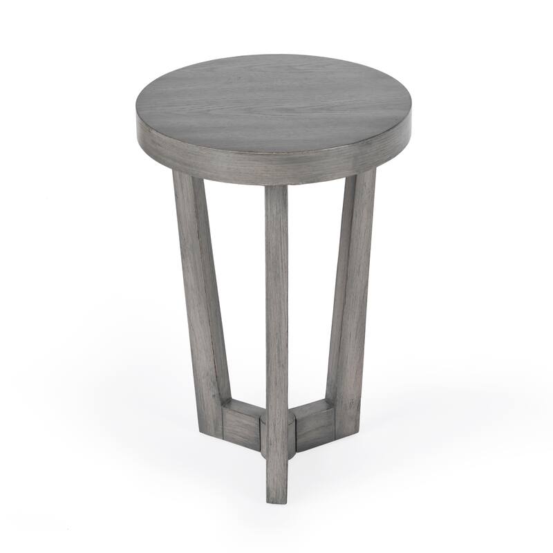 Butler Aphra Modern Solid Wood Accent Table in Driftwood Finish - Gray