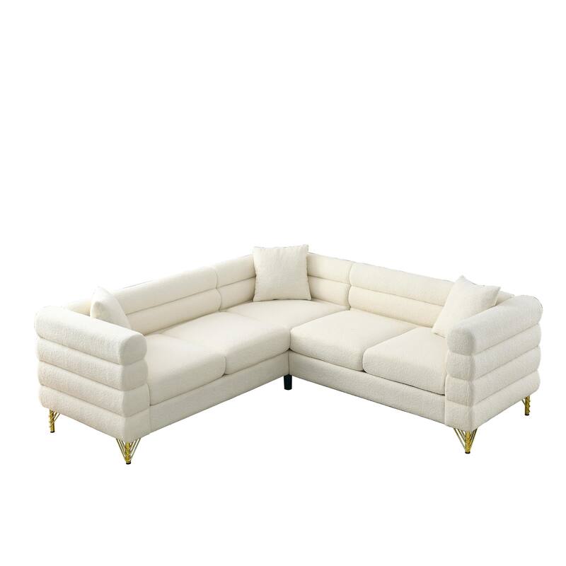 81.5" Corner Sofa Covers L-Shaped Sectional Couch 5-Seater Corner Sofas