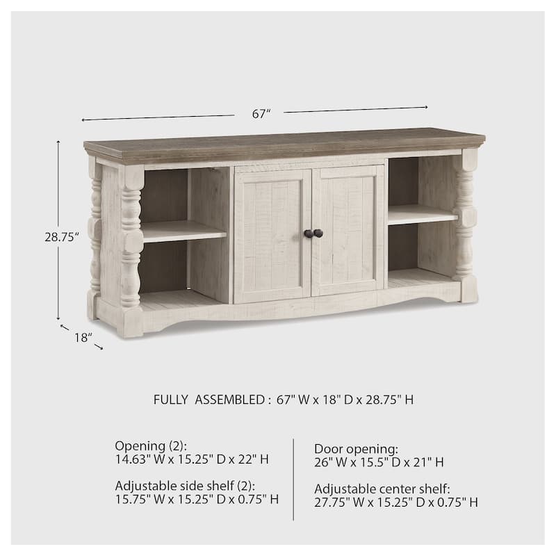 Signature Design by Ashley Cedar Hollow Two-tone Extra Large TV Stand
